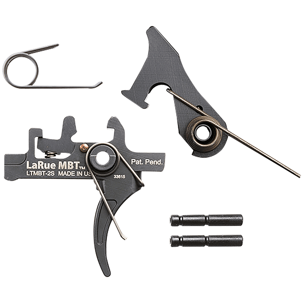 Larue Tactical LTMBT2S MBT-2S Black Two-Stage Curved Fits AR10/AR15 Larue Tactical LTMBT2S MBT-2S Black Two-Stage Curved Fits AR10/AR15