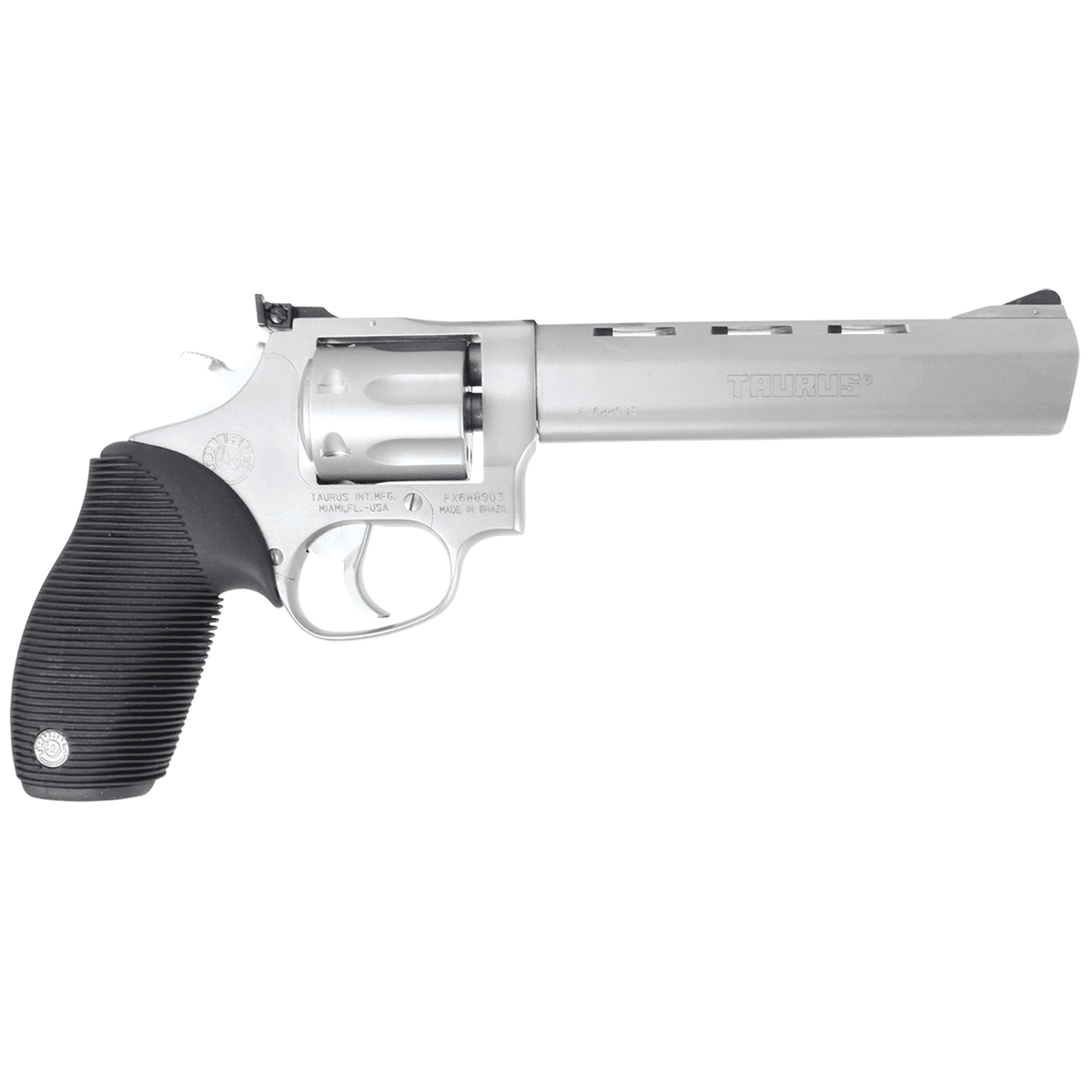 Taurus 2170069 Tracker 17 Medium Frame 17 HMR 7rd 6.50" Matte Stainless Vent Rib Barrel, Matte Stainless Steel Frame & Cylinder, Black Ribber Grip Taurus 2170069 Tracker 17 Medium Frame 17 HMR 7rd 6.50" Matte Stainless Vent Rib Barrel, Matte Stainless Steel Frame & Cylinder, Black Ribber Grip