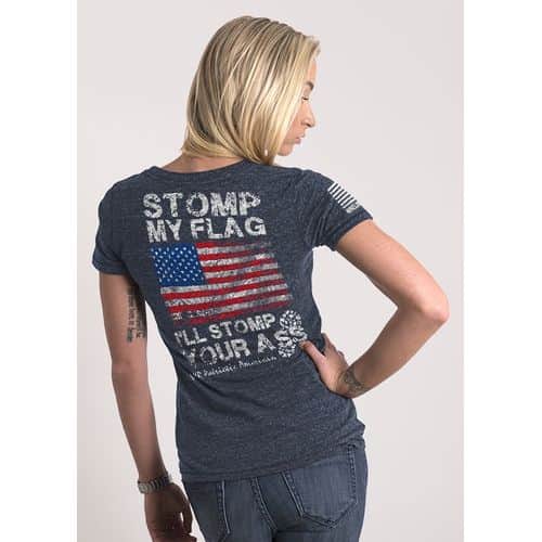 9 Line Women's Relaxed Fit T-Shirt - Stomp - Navy 9 Line Women's Relaxed Fit T-Shirt - Stomp - Navy
