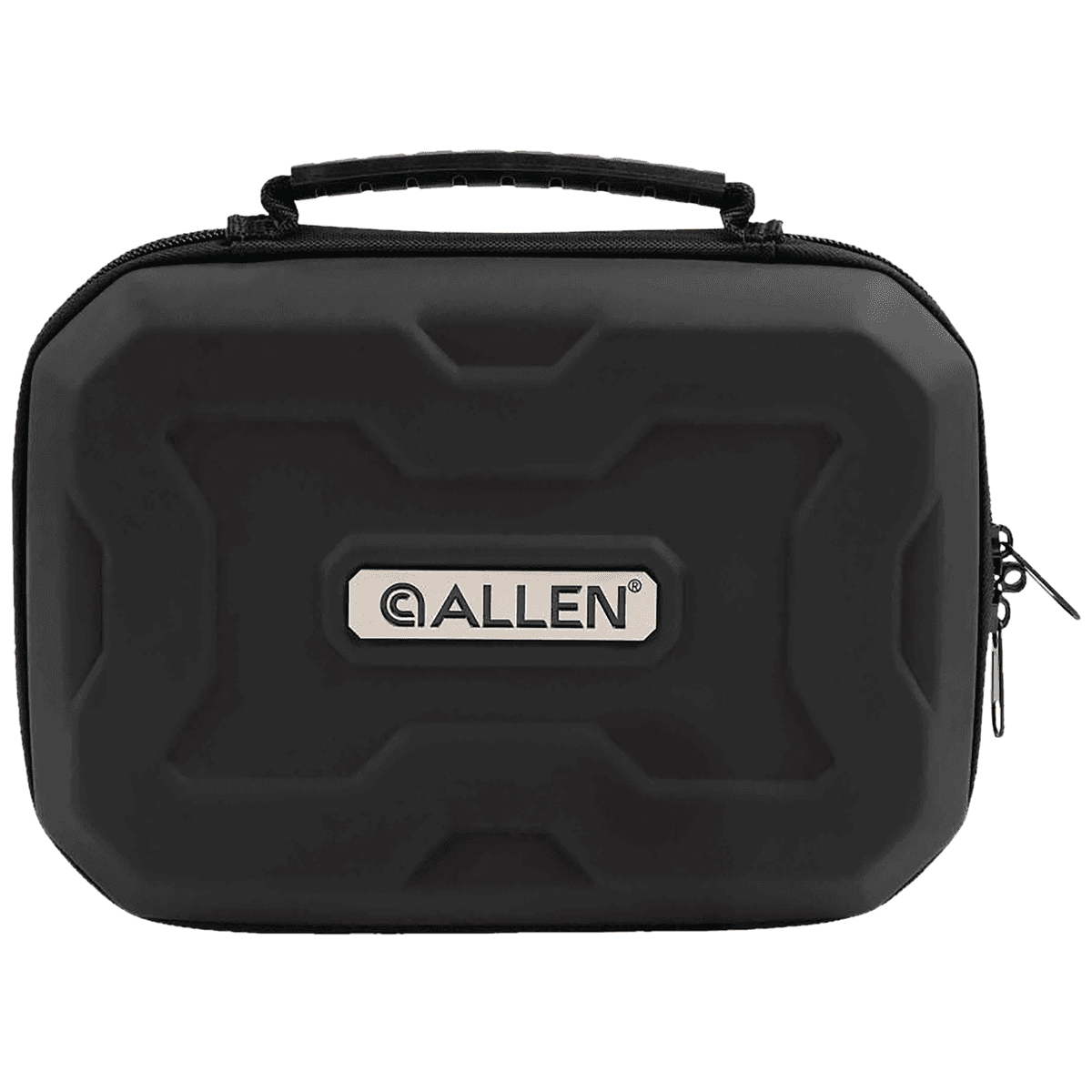 Allen 829 EXO Handgun Case Black Polymer, Molded Carry Handle, Egg Crate Foam & Lockable Zippers 9" x 6.25" Interior Dimensions Allen 829 EXO Handgun Case Black Polymer, Molded Carry Handle, Egg Crate Foam & Lockable Zippers 9" x 6.25" Interior Dimensions