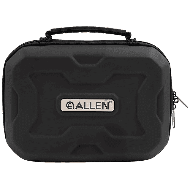 Allen 829 EXO Handgun Case Black Polymer, Molded Carry Handle, Egg Crate Foam & Lockable Zippers 9" x 6.25" Interior Dimensions Allen 829 EXO Handgun Case Black Polymer, Molded Carry Handle, Egg Crate Foam & Lockable Zippers 9" x 6.25" Interior Dimensions