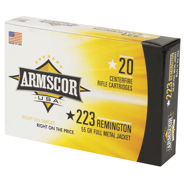 Armscor FAC2231N USA 223Rem 55gr Full Metal Jacket 20 Per Box/50 Case Armscor FAC2231N USA 223Rem 55gr Full Metal Jacket 20 Per Box/50 Case