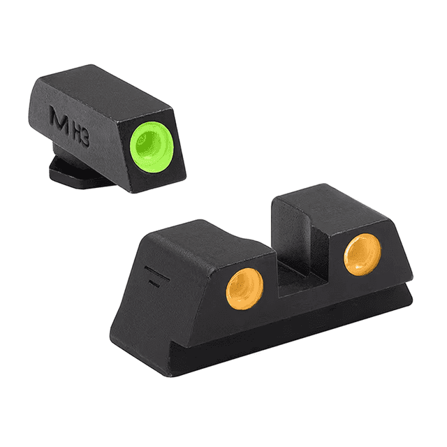 Meprolight USA 102203301 Tru-Dot Green Tritium White Outline Front Sight-Orange Tritium White Outline Rear Sight Fits: Glock 42/43/43X/48 Meprolight USA 102203301 Tru-Dot Green Tritium White Outline Front Sight-Orange Tritium White Outline Rear Sight Fits: Glock 42/43/43X/48