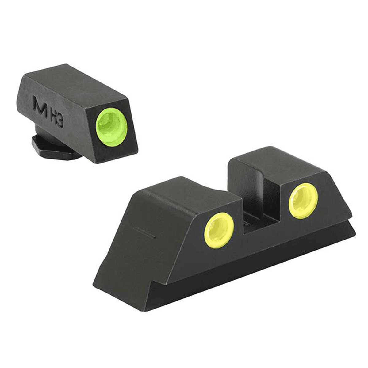 Meprolight USA 102243201 Tru-Dot Green Tritium White Outline Front Sight-Yellow Tritium White Outline Rear Sight Glock 17/19/22/23 Meprolight USA 102243201 Tru-Dot Green Tritium White Outline Front Sight-Yellow Tritium White Outline Rear Sight Glock 17/19/22/23