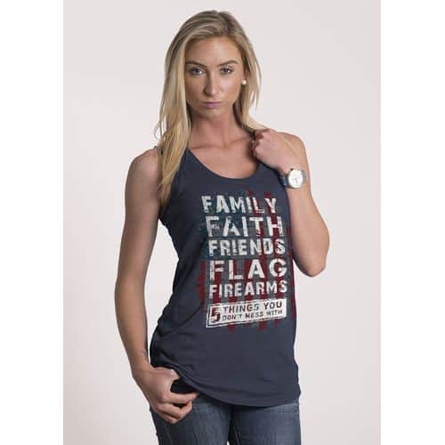 9 Line Women's Racerback Tank -5 Things - Navy 9 Line Women's Racerback Tank -5 Things - Navy