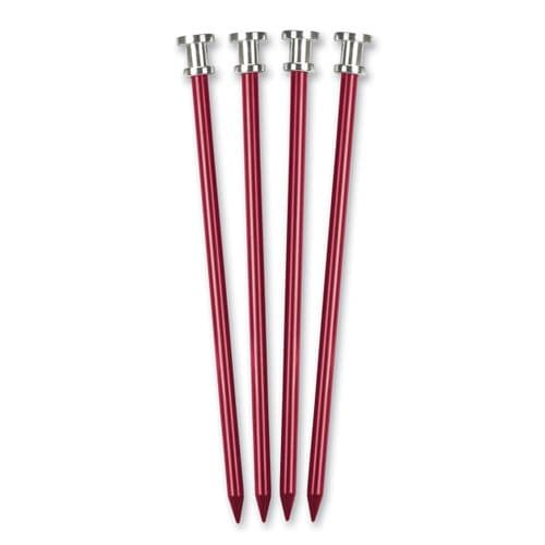 Stansport Aluminum 9" Tent Pegs Red 4 Pack Stansport Aluminum 9" Tent Pegs Red 4 Pack