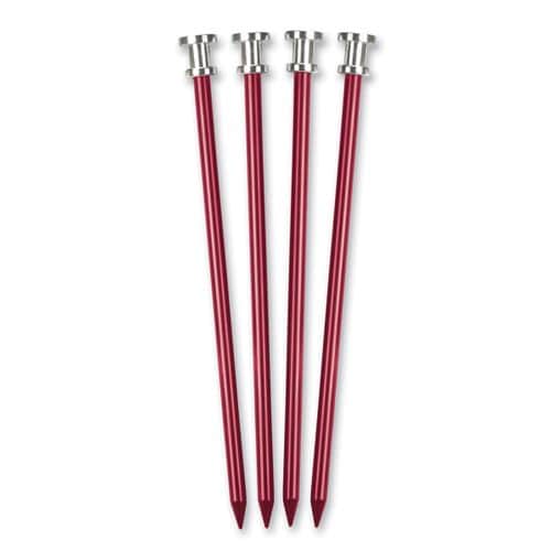 Stansport Aluminum 9" Tent Pegs Red 4 Pack Stansport Aluminum 9" Tent Pegs Red 4 Pack