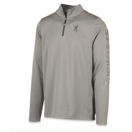 Browning Men's Pitch Quarter Zip Pullover - Grey Browning Men's Pitch Quarter Zip Pullover - Grey