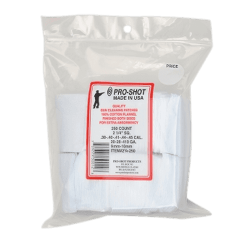 Pro-Shot .38-.45 Cal./20-410Ga. 21/4" SQ. 250CT. Patches Pro-Shot .38-.45 Cal./20-410Ga. 21/4" SQ. 250CT. Patches