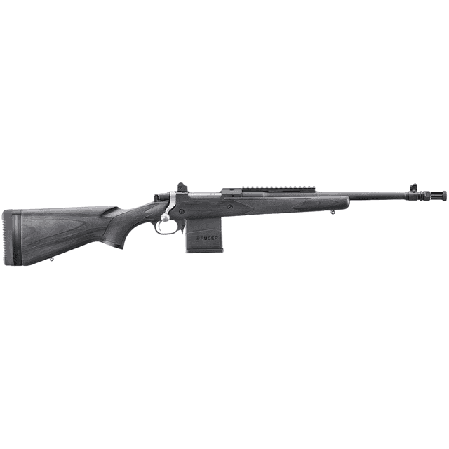 Ruger 6803 Scout 308 Win 10+1 16.10" Matte Black Threaded Barrel, Matte Black Steel Receiver w/Picatinny Rail, Black Laminate Fixed Stock, Right Hand Ruger 6803 Scout 308 Win 10+1 16.10" Matte Black Threaded Barrel, Matte Black Steel Receiver w/Picatinny Rail, Black Laminate Fixed Stock, Right Hand