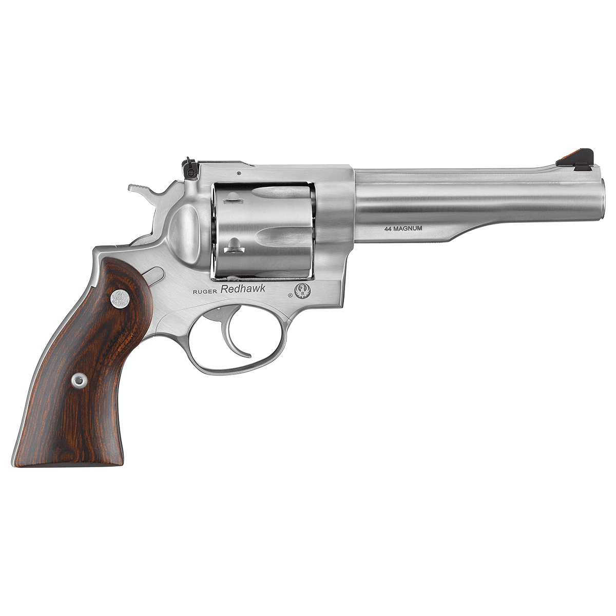 Ruger 5043 Redhawk 44 Special/44 Rem Mag 6rd, 5.50" Satin Stainless Steel Barrel, Dual Chambered Satin Stainless Cylinder & Frame, Hardwood Grip Ruger 5043 Redhawk 44 Special/44 Rem Mag 6rd, 5.50" Satin Stainless Steel Barrel, Dual Chambered Satin Stainless Cylinder & Frame, Hardwood Grip