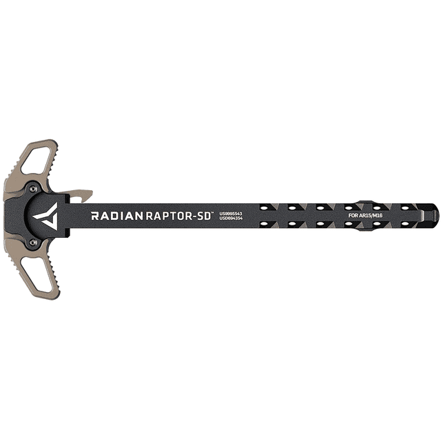 Radian Weapons R0066 Raptor SD Ambi Charging Handle, FDE, Gas Ported Shaft, Fits Mil-Spec AR-15/M16 Platform Radian Weapons R0066 Raptor SD Ambi Charging Handle, FDE, Gas Ported Shaft, Fits Mil-Spec AR-15/M16 Platform
