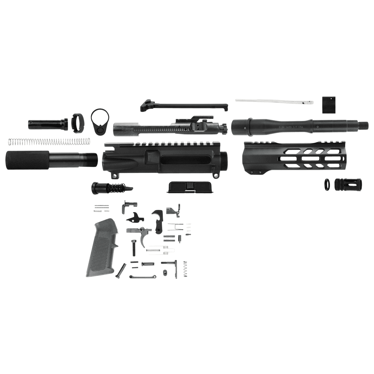 TacFire AR Build Kit 5.56x45mm NATO 7.50" Barrel Black for AR Platform TacFire AR Build Kit 5.56x45mm NATO 7.50" Barrel Black for AR Platform