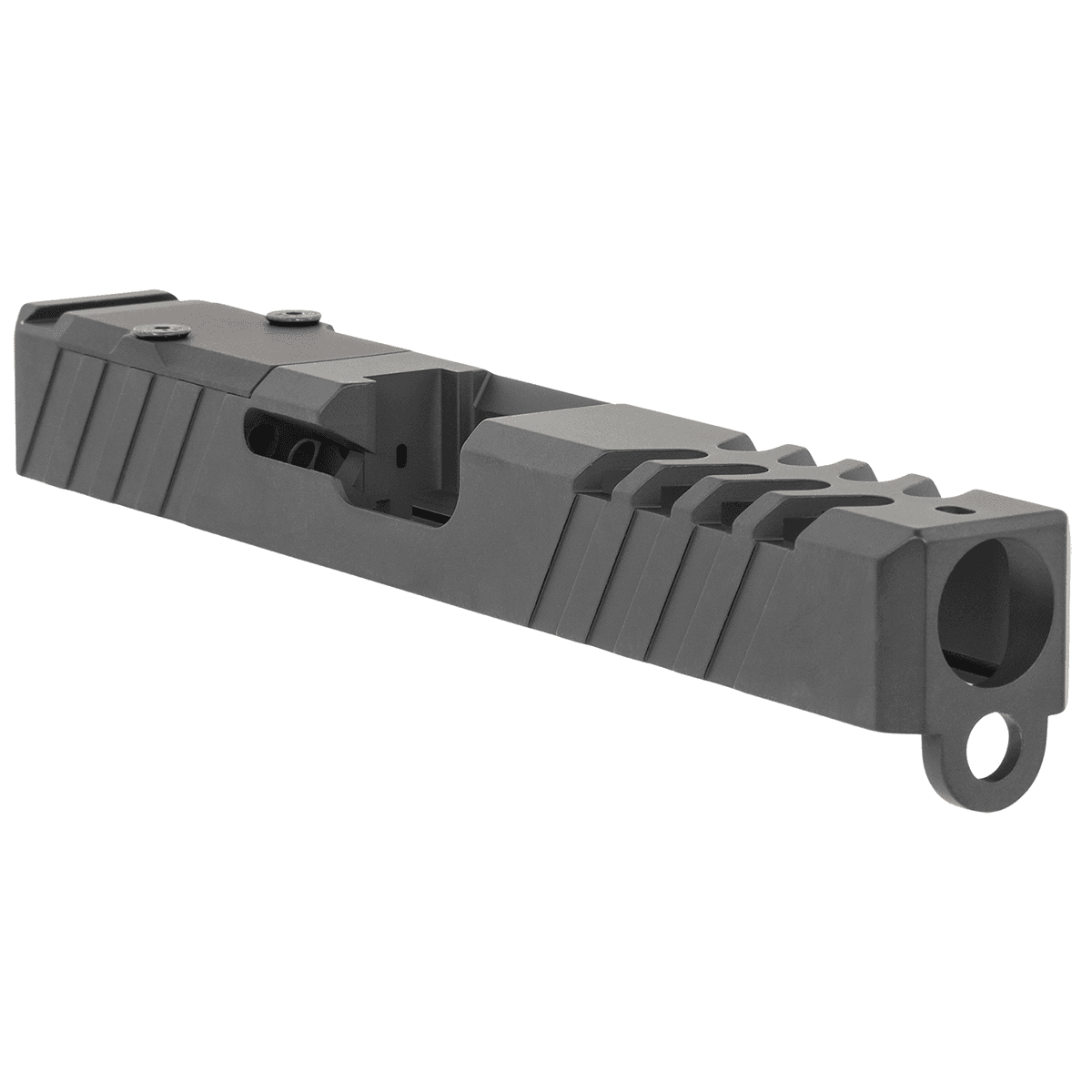 TacFire Replacement Slide 40 S&W Graphite Black Cerakote Stainless Steel with Optics Cut & Slide Ports for Glock 22 Gen3 TacFire Replacement Slide 40 S&W Graphite Black Cerakote Stainless Steel with Optics Cut & Slide Ports for Glock 22 Gen3