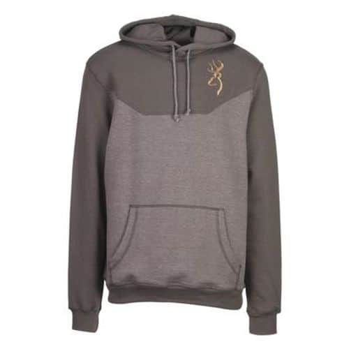 Browning Men's Pavant Hooded Tee - Heather/Black Olive Browning Men's Pavant Hooded Tee - Heather/Black Olive