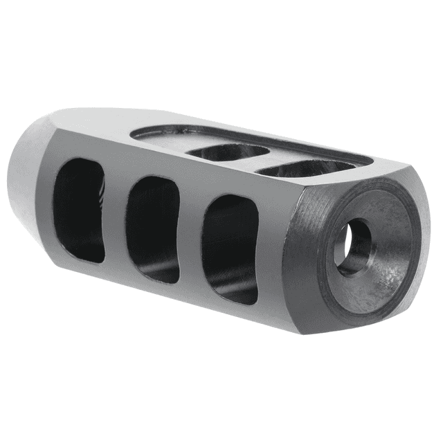 TacFire Tanker Muzzle Brake Black Oxide Steel with 1/2"-28 tpi Threads 2.76" OAL 1.37" Diameter for 5.56x45mm NATO TacFire Tanker Muzzle Brake Black Oxide Steel with 1/2"-28 tpi Threads 2.76" OAL 1.37" Diameter for 5.56x45mm NATO