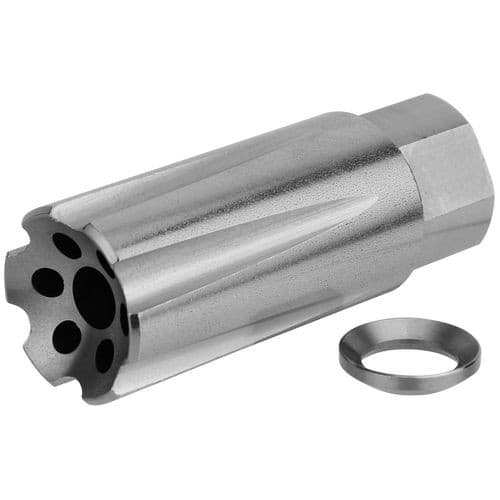TacFire MZ1020SS Linear Compensator Stainless Steel with 1/2"-28 tpi Threads, 2.05" OAL & 0.87" Diameter for 5.56x45mm NATO AR-15 TacFire MZ1020SS Linear Compensator Stainless Steel with 1/2"-28 tpi Threads, 2.05" OAL & 0.87" Diameter for 5.56x45mm NATO AR-15
