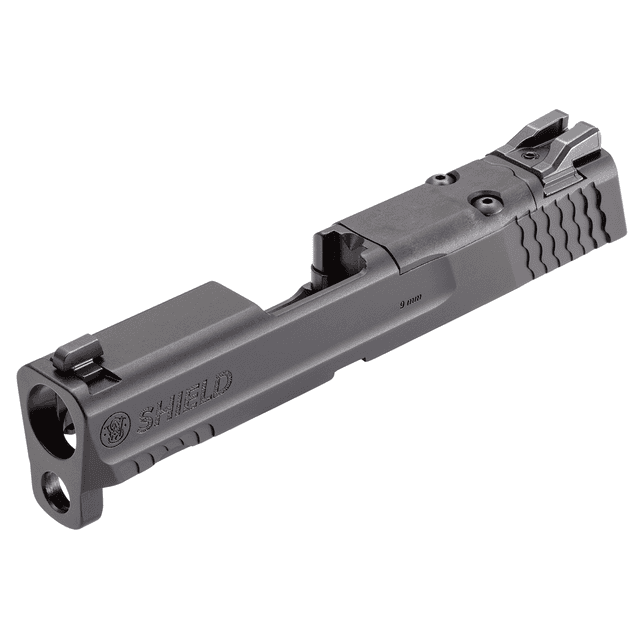 Smith & Wesson 3015613 Slide Assembly Shield Fits S&W Shield/Shield Plus Optic Ready 9mm Luger Black Armornite Stainless Steel 3-Dot White Sights Smith & Wesson 3015613 Slide Assembly Shield Fits S&W Shield/Shield Plus Optic Ready 9mm Luger Black Armornite Stainless Steel 3-Dot White Sights