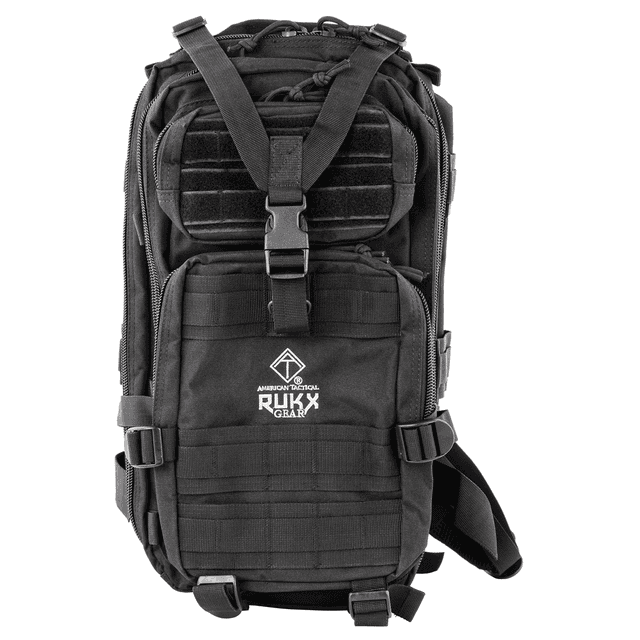 Rukx Gear ATICT1DB Tactical 1 Day Black 600D Polyester Backpack Rukx Gear ATICT1DB Tactical 1 Day Black 600D Polyester Backpack