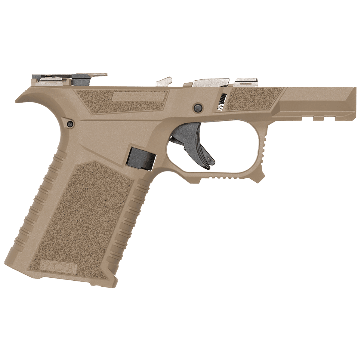 Sct Manufacturing 0226020000IA Sub Compact Compatible w/ Glock 43X/48 Flat Dark Earth Polymer Frame Aggressive Texture Grip Sct Manufacturing 0226020000IA Sub Compact Compatible w/ Glock 43X/48 Flat Dark Earth Polymer Frame Aggressive Texture Grip