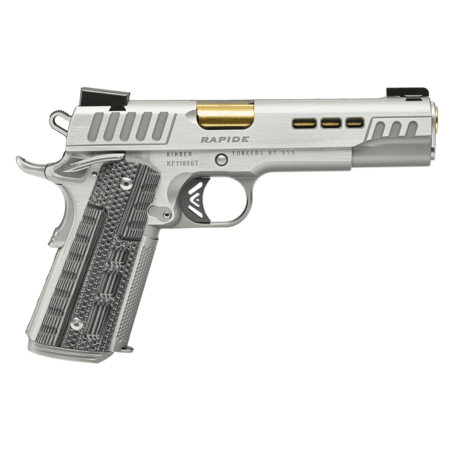 Kimber 3000420 Rapide Dawn 9mm 9+1 5" Silver/KimPro II w/ Brush Polished Flats Stainless Steel Slide G10 Grip Handgun Kimber 3000420 Rapide Dawn 9mm 9+1 5" Silver/KimPro II w/ Brush Polished Flats Stainless Steel Slide G10 Grip Handgun