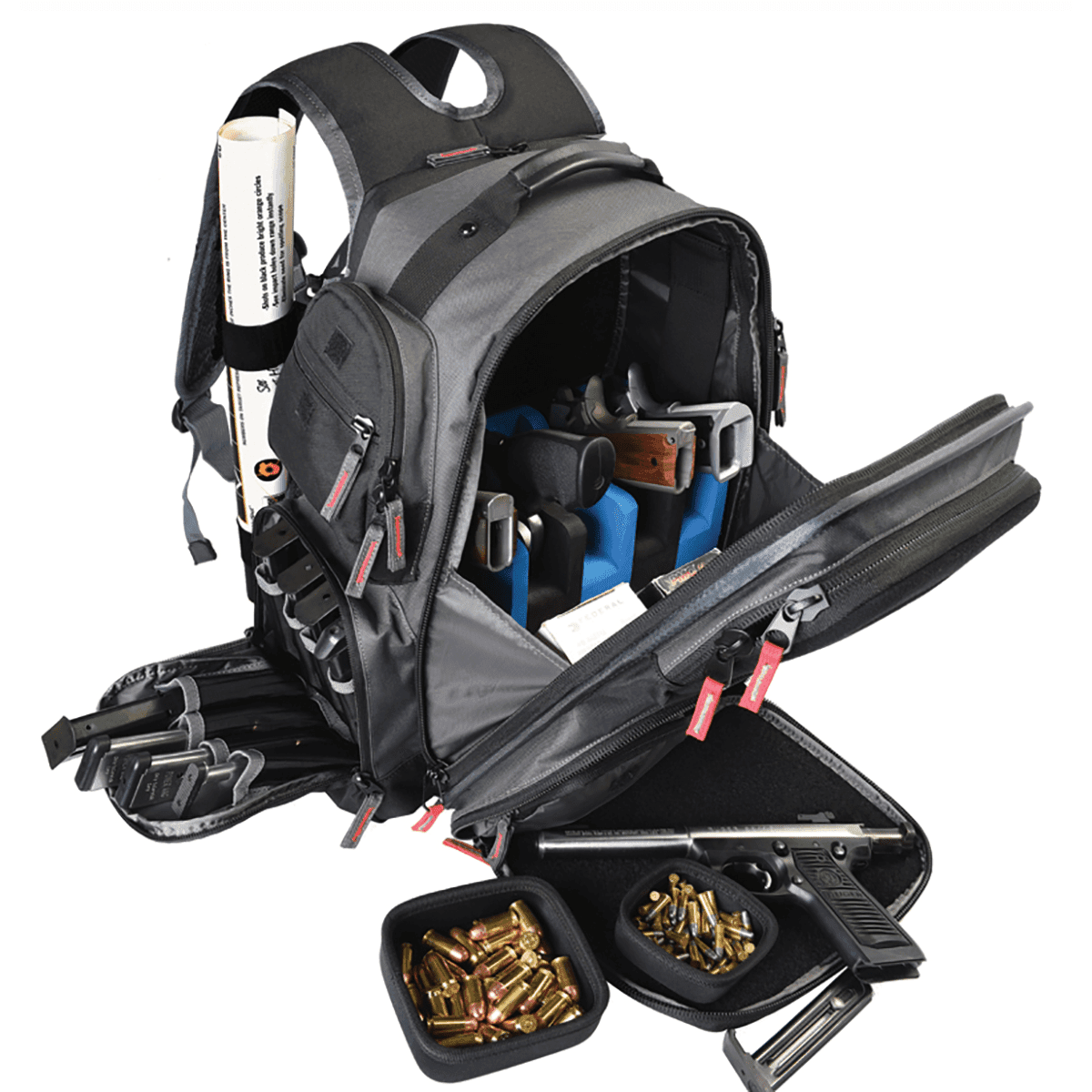GPS Bags 1812BPG Executive Backpack Gray Holds 5 Handguns GPS Bags 1812BPG Executive Backpack Gray Holds 5 Handguns