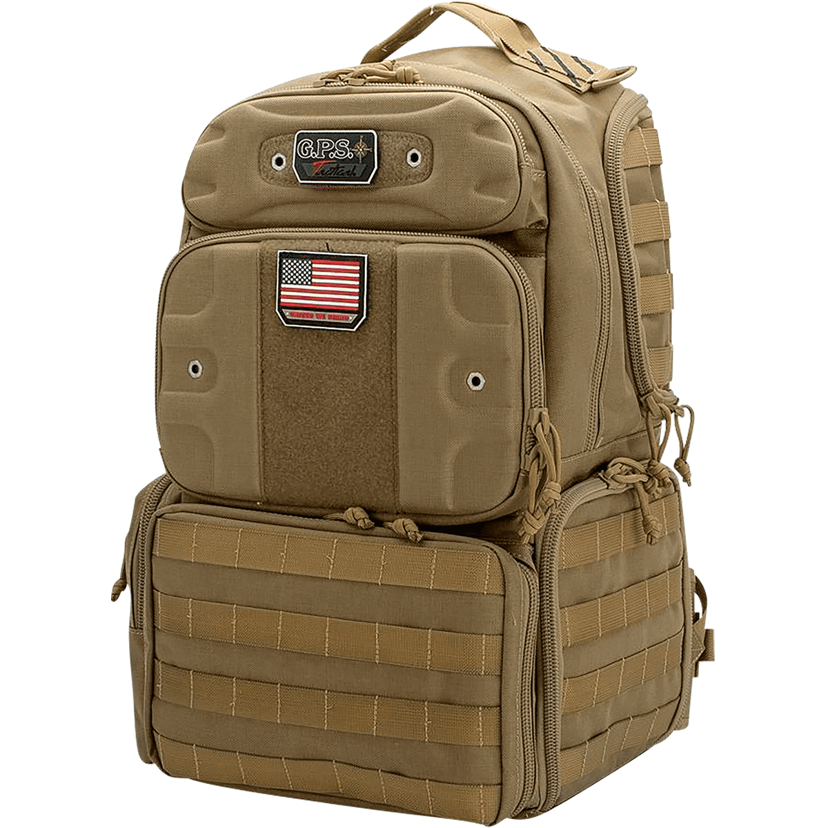GPS Bags T1913BPT Tactical Backpack Tan 1000D Polyester 4 Handguns GPS Bags T1913BPT Tactical Backpack Tan 1000D Polyester 4 Handguns