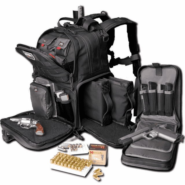 GPS Bags T1612BPB Tactical Range Backpack Black 1000D Nylon Teflon Coating 3 Handguns GPS Bags T1612BPB Tactical Range Backpack Black 1000D Nylon Teflon Coating 3 Handguns