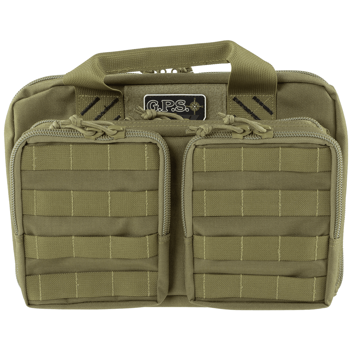 GPS Bags T1312PCT Tactical Quad +2 Tan 1000D Polyester with YKK Lockable Zippers, 8 Mag Pockets, 2 Ammo Front Pockets, Visual ID Storage System & Holds Up To 6 Handguns GPS Bags T1312PCT Tactical Quad +2 Tan 1000D Polyester with YKK Lockable Zippers, 8 Mag Pockets, 2 Ammo Front Pockets, Visual ID Storage System & Holds Up To 6 Handguns