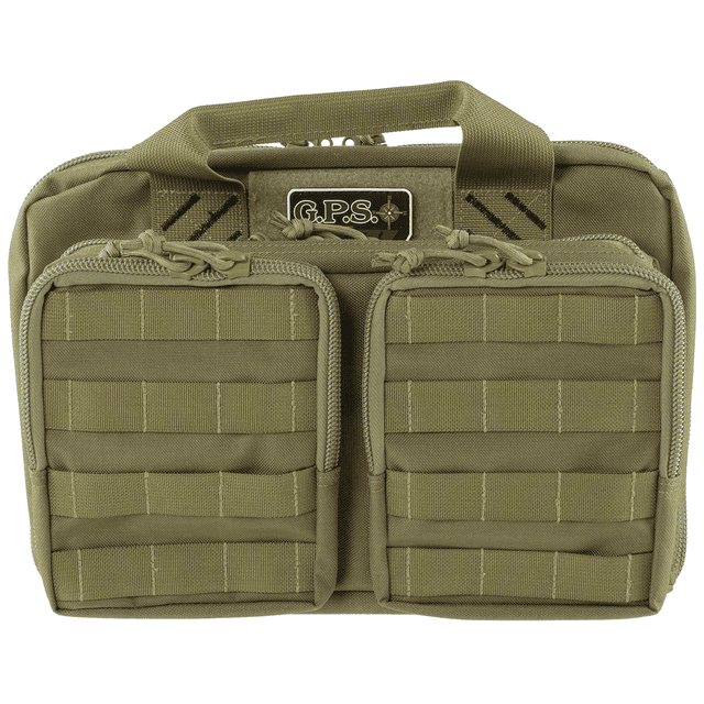 GPS Bags T1312PCT Tactical Quad +2 Tan 1000D Polyester with YKK Lockable Zippers, 8 Mag Pockets, 2 Ammo Front Pockets, Visual ID Storage System & Holds Up To 6 Handguns GPS Bags T1312PCT Tactical Quad +2 Tan 1000D Polyester with YKK Lockable Zippers, 8 Mag Pockets, 2 Ammo Front Pockets, Visual ID Storage System & Holds Up To 6 Handguns