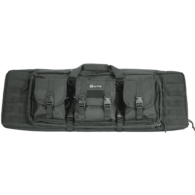 GPS Bags DRC36 Double Rifle Case 36" Black 600D Polyester w/ 2 Padded Pistol Sleeves MOLLE Webbing & Lockable Zippers GPS Bags DRC36 Double Rifle Case 36" Black 600D Polyester w/ 2 Padded Pistol Sleeves MOLLE Webbing & Lockable Zippers
