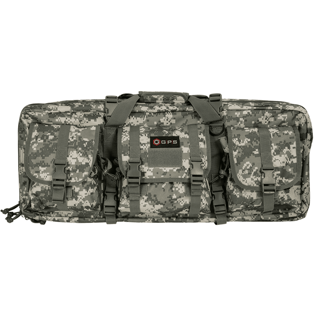 GPS Bags DRC28ACU Double Rifle Case A-TACS AU 600D Polyester w/ 2 Padded Pistol Sleeves MOLLE Webbing & Lockable Zippers GPS Bags DRC28ACU Double Rifle Case A-TACS AU 600D Polyester w/ 2 Padded Pistol Sleeves MOLLE Webbing & Lockable Zippers