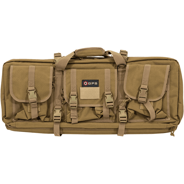 GPS Bags DRC28FDE Double Rifle Case Flat Dark Earth 600D Polyester w/ 2 Padded Pistol Sleeves MOLLE Webbing & Lockable Zippers GPS Bags DRC28FDE Double Rifle Case Flat Dark Earth 600D Polyester w/ 2 Padded Pistol Sleeves MOLLE Webbing & Lockable Zippers