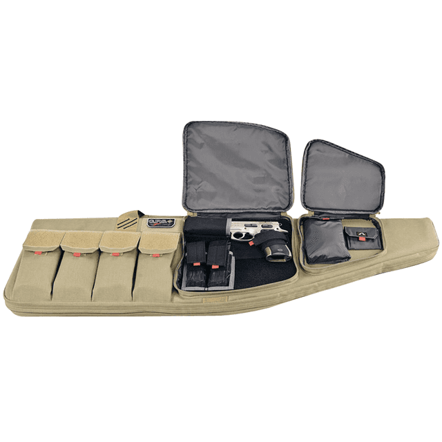 GPS Bags T42ART Tactical AR Case 42" Tan 1000D Nylon with Mag & Storage Pockets, Lockable Zippers, External Handgun Pocket & Visual ID Storage System GPS Bags T42ART Tactical AR Case 42" Tan 1000D Nylon with Mag & Storage Pockets, Lockable Zippers, External Handgun Pocket & Visual ID Storage System