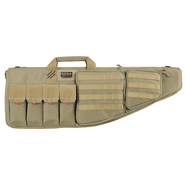 GPS Bags T35ART Tactical AR Case 35" Tan 1000D Nylon with Mag & Storage Pockets, Lockable Zippers, External Handgun Pocket & DuPont Teflon Coating GPS Bags T35ART Tactical AR Case 35" Tan 1000D Nylon with Mag & Storage Pockets, Lockable Zippers, External Handgun Pocket & DuPont Teflon Coating