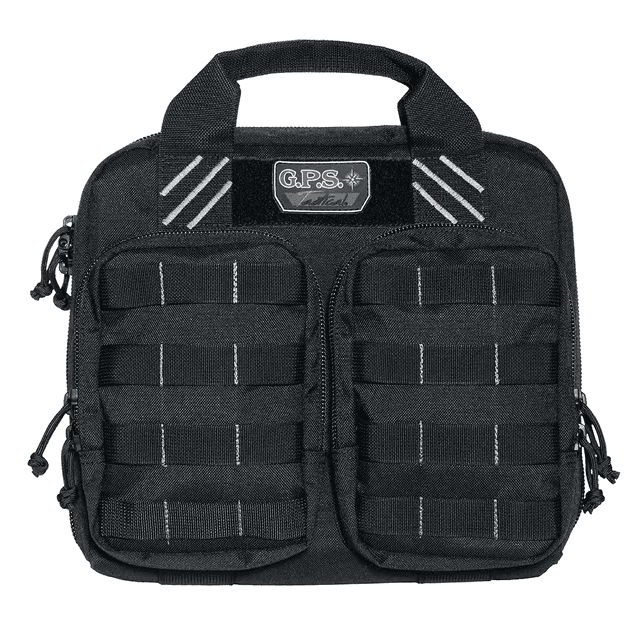 GPS Bags T1412PCB Tactical Double +2 Black 1000D Nylon Teflon Coating Holds 4 Handguns GPS Bags T1412PCB Tactical Double +2 Black 1000D Nylon Teflon Coating Holds 4 Handguns