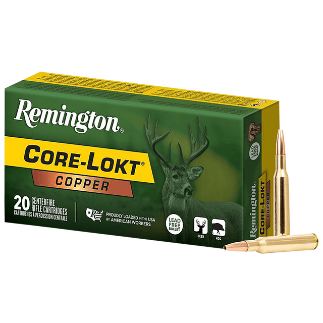 Remington Ammunition R27855 Core-Lokt Copper 270 Win 130gr Copper Hollow Point 20 Per Box Remington Ammunition R27855 Core-Lokt Copper 270 Win 130gr Copper Hollow Point 20 Per Box