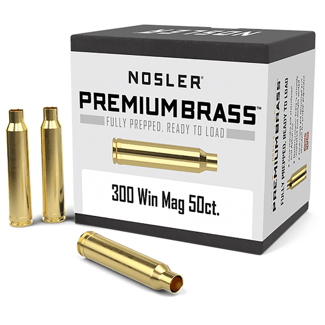Nosler 10227 Premium Brass Unprimed Cases 300WinMag Rifle Brass 50/Box Nosler 10227 Premium Brass Unprimed Cases 300WinMag Rifle Brass 50/Box