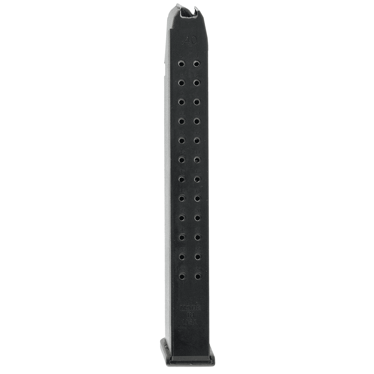 ProMag GLKA13 Standard 25rd 40 S&W Compatible w/Glock 22/23/27 Black DuPont Zytel Polymer ProMag GLKA13 Standard 25rd 40 S&W Compatible w/Glock 22/23/27 Black DuPont Zytel Polymer