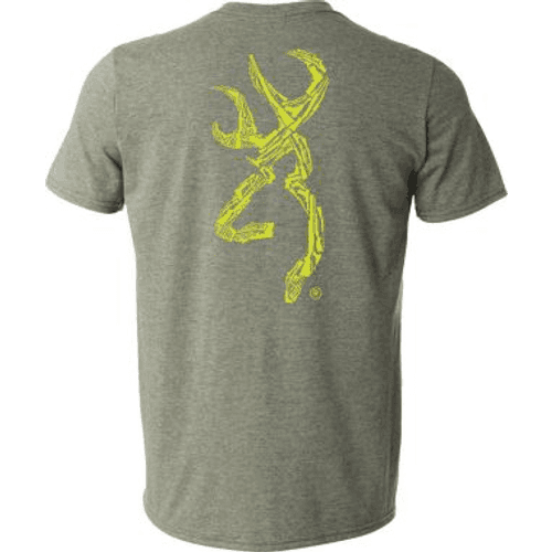 Browning Men's Gun Shapes Buckmark T-Shirt - Heather Military Green Browning Men's Gun Shapes Buckmark T-Shirt - Heather Military Green