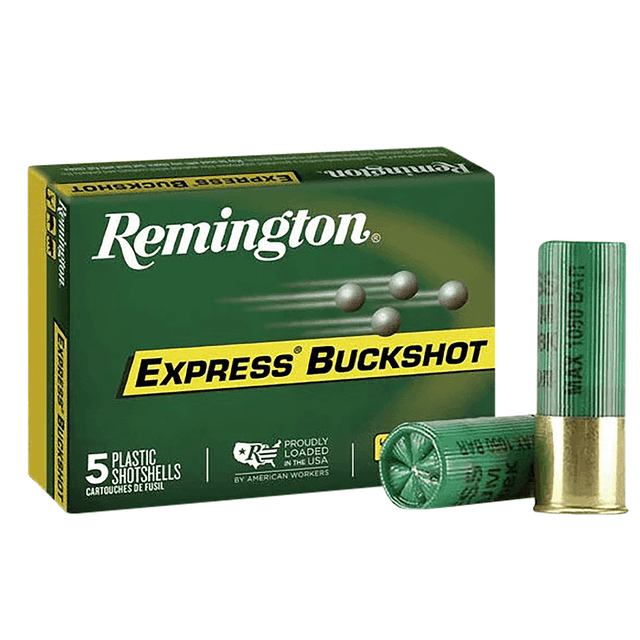 Remington Ammunition 20408 Express Buckshot 12 Gauge 3" 000 Buck Shot 5 Per Box Remington Ammunition 20408 Express Buckshot 12 Gauge 3" 000 Buck Shot 5 Per Box