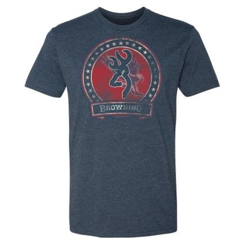 Browning Men's Clark T-Shirt - Heather Navy Browning Men's Clark T-Shirt - Heather Navy