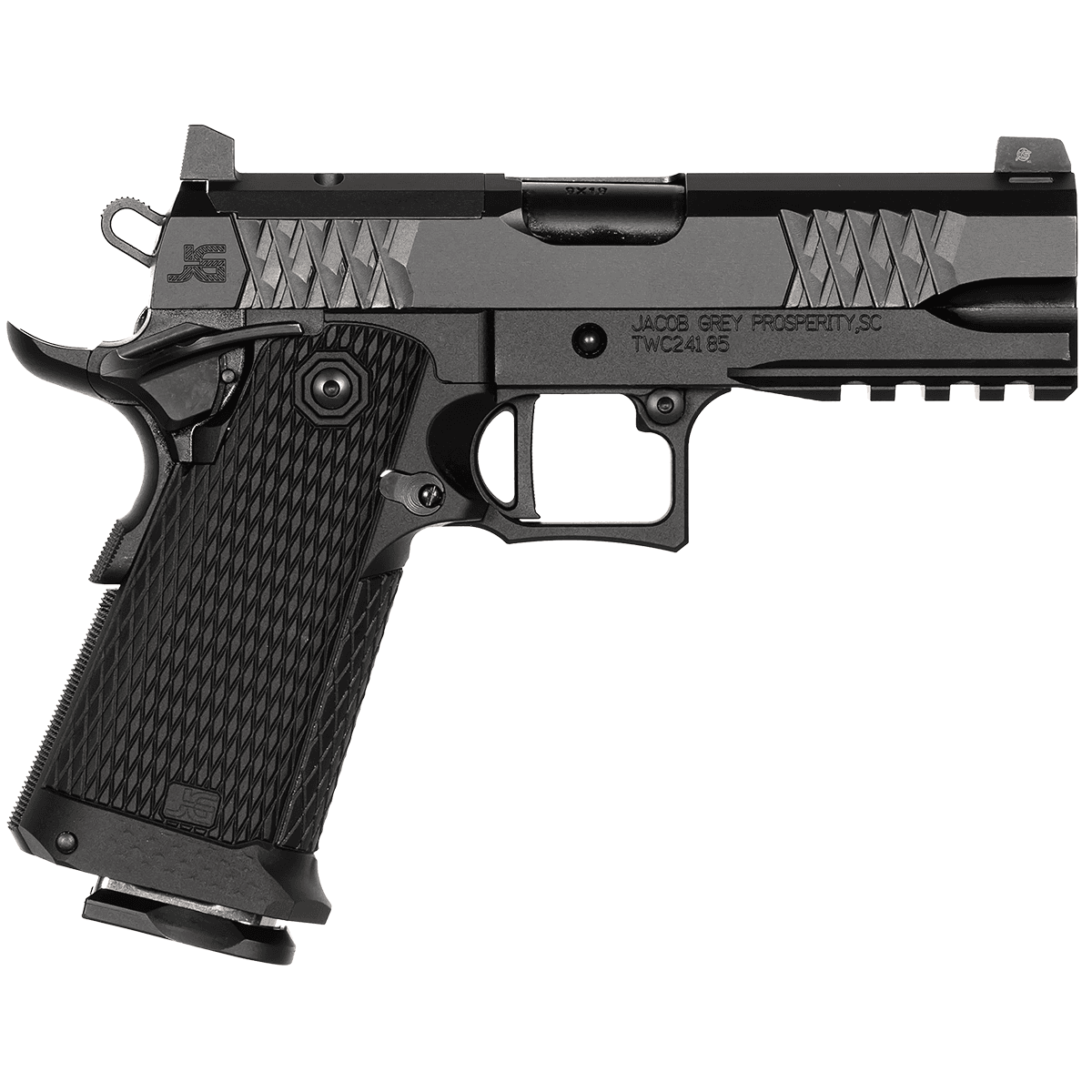 Jacob Grey Firearms TWCBLK425 TWC Black 9mm 17+1 4.25" Pistol Jacob Grey Firearms TWCBLK425 TWC Black 9mm 17+1 4.25" Pistol