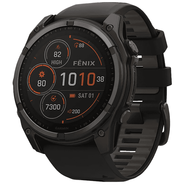 Garmin 0100290710 Fenix 8 Solar Gray Band Sunlight-Visible/Transflective MIP Display Compatible w/ iPhone/Android Garmin 0100290710 Fenix 8 Solar Gray Band Sunlight-Visible/Transflective MIP Display Compatible w/ iPhone/Android