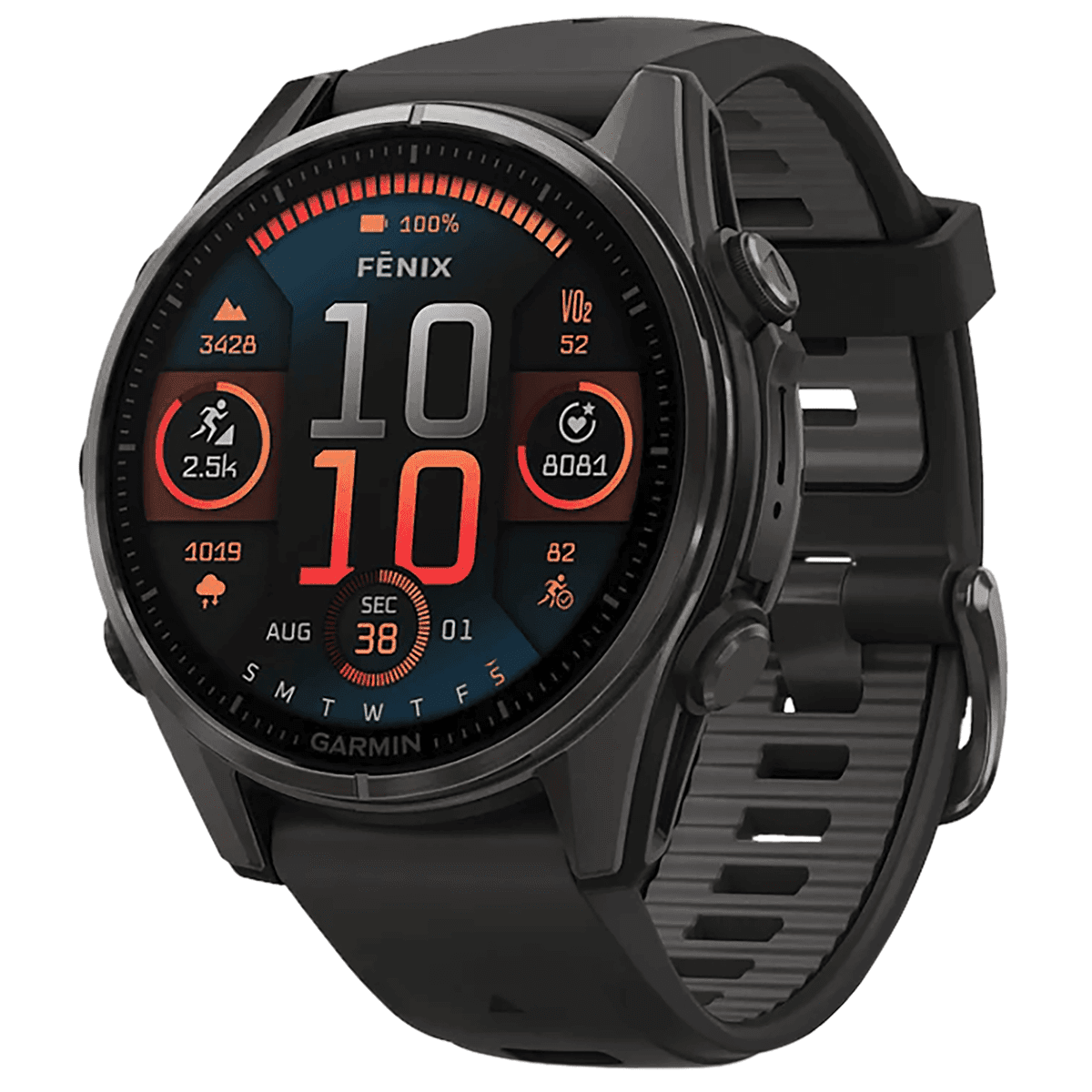 Garmin 0100290400 Fenix 8 AMOLED Edition Black/Pebble Gray Band AMOLED Display Compatible w/ iPhone/Android Garmin 0100290400 Fenix 8 AMOLED Edition Black/Pebble Gray Band AMOLED Display Compatible w/ iPhone/Android