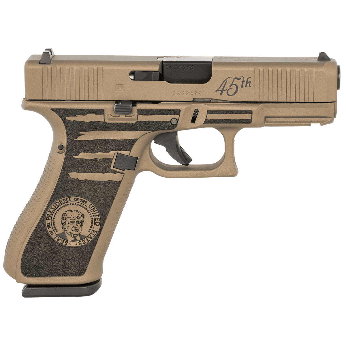 Glock Trump G45 Gen5 Compact Frame 9mm Handgun -PA455S204PRESBB Glock Trump G45 Gen5 Compact Frame 9mm Handgun -PA455S204PRESBB