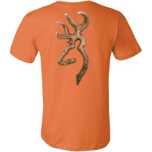 Browning Men's Antler Buckmark T-Shirt - Orange Browning Men's Antler Buckmark T-Shirt - Orange