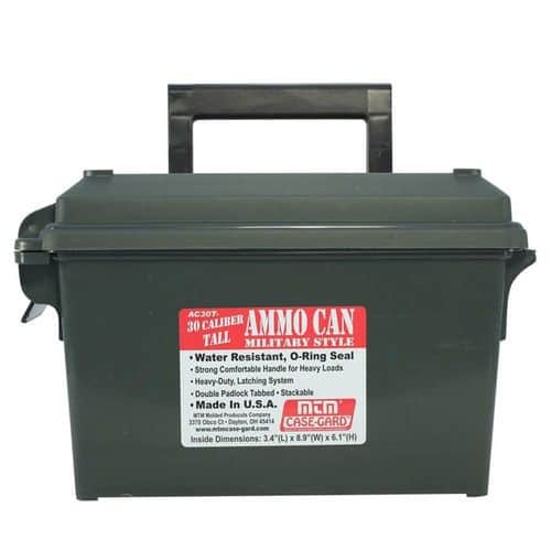 MTM Case-Gard AC30T11 Ammo Can Tall 30Cal Handgun Forest Green Polypropylene MTM Case-Gard AC30T11 Ammo Can Tall 30Cal Handgun Forest Green Polypropylene