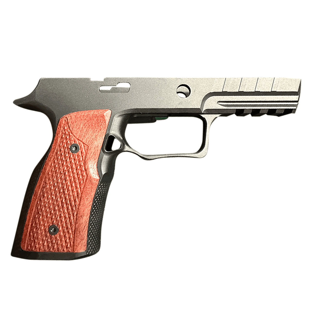 Sharps Bros SBGM09 Grip Module Black w/ Cherry 7075-T6 Aluminum Fits Sig P320 Sharps Bros SBGM09 Grip Module Black w/ Cherry 7075-T6 Aluminum Fits Sig P320