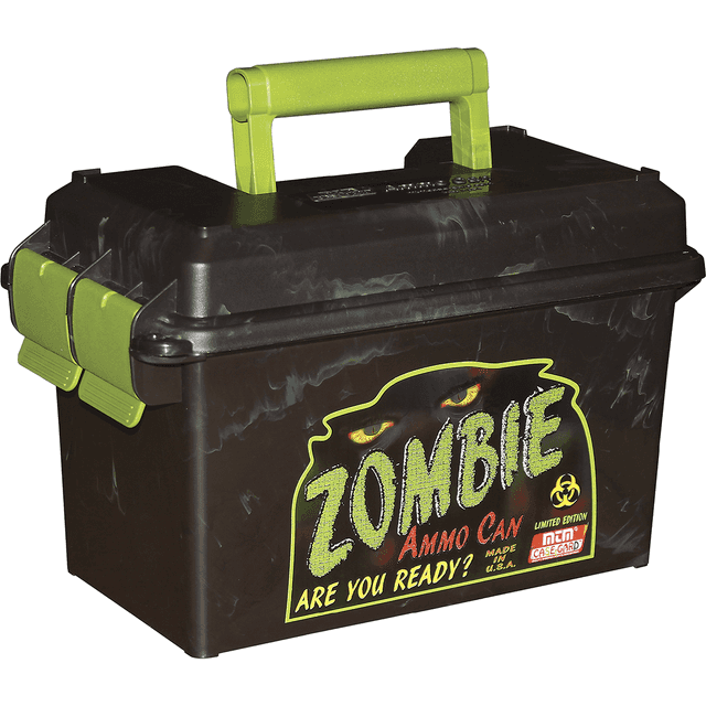 MTM Case-Gard AC50Z Ammo Can 50Cal Rifle Black w/Zombie Green Accents Polypropylene MTM Case-Gard AC50Z Ammo Can 50Cal Rifle Black w/Zombie Green Accents Polypropylene